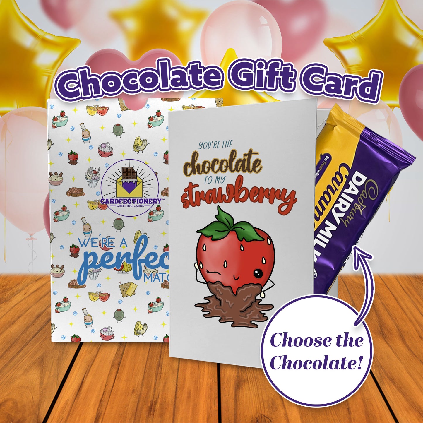 Cardfectionery Chocolate to my Strawberry Greeting Card