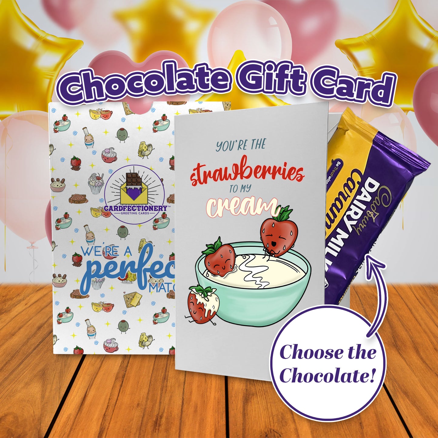 Cardfectionery Strawberry to my Cream Greeting Card
