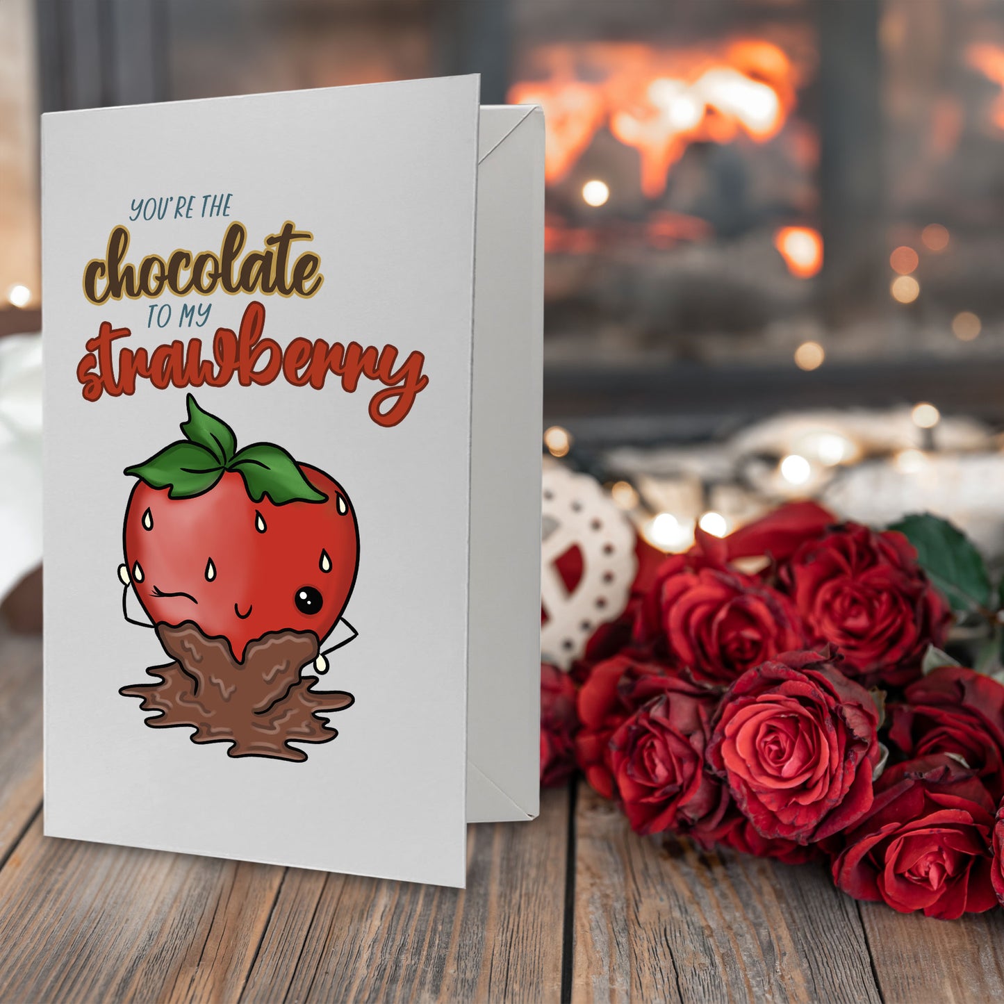 Cardfectionery Chocolate to my Strawberry Greeting Card