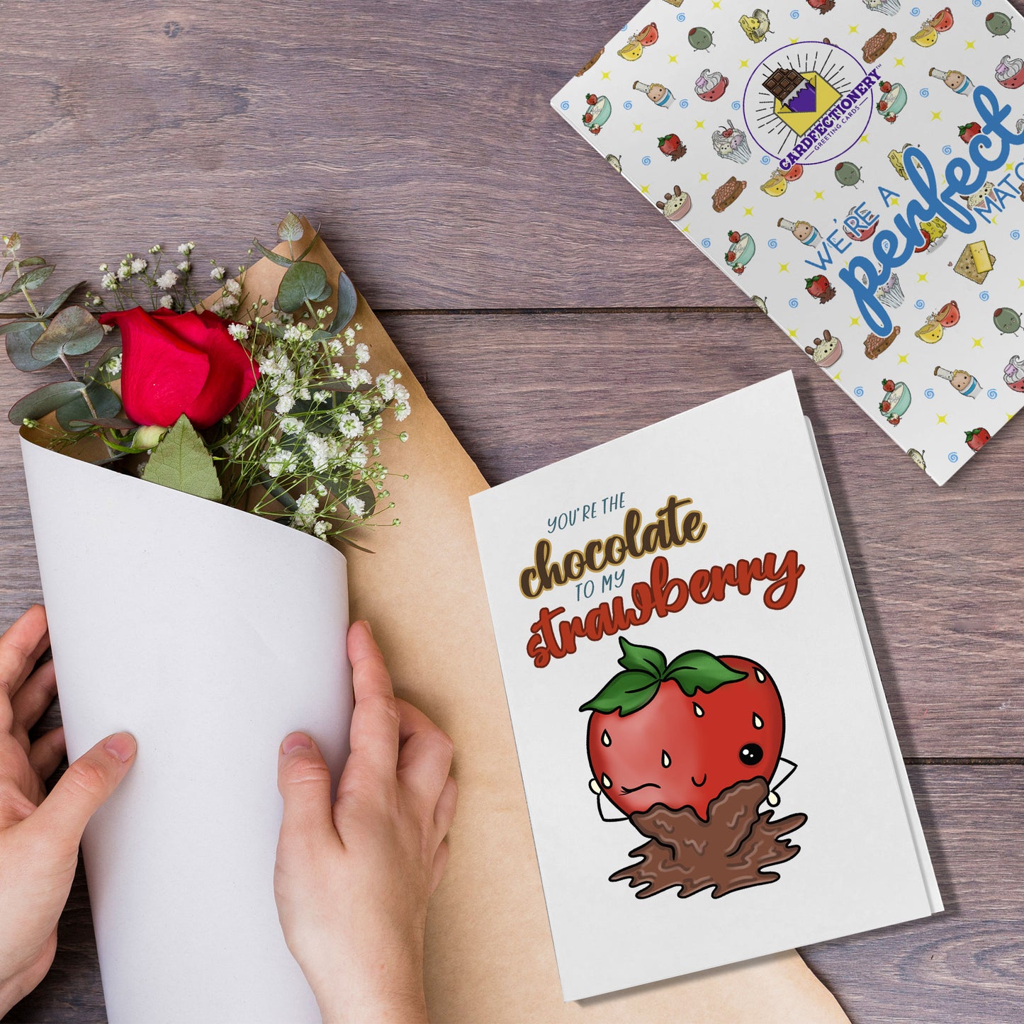 Cardfectionery Chocolate to my Strawberry Greeting Card