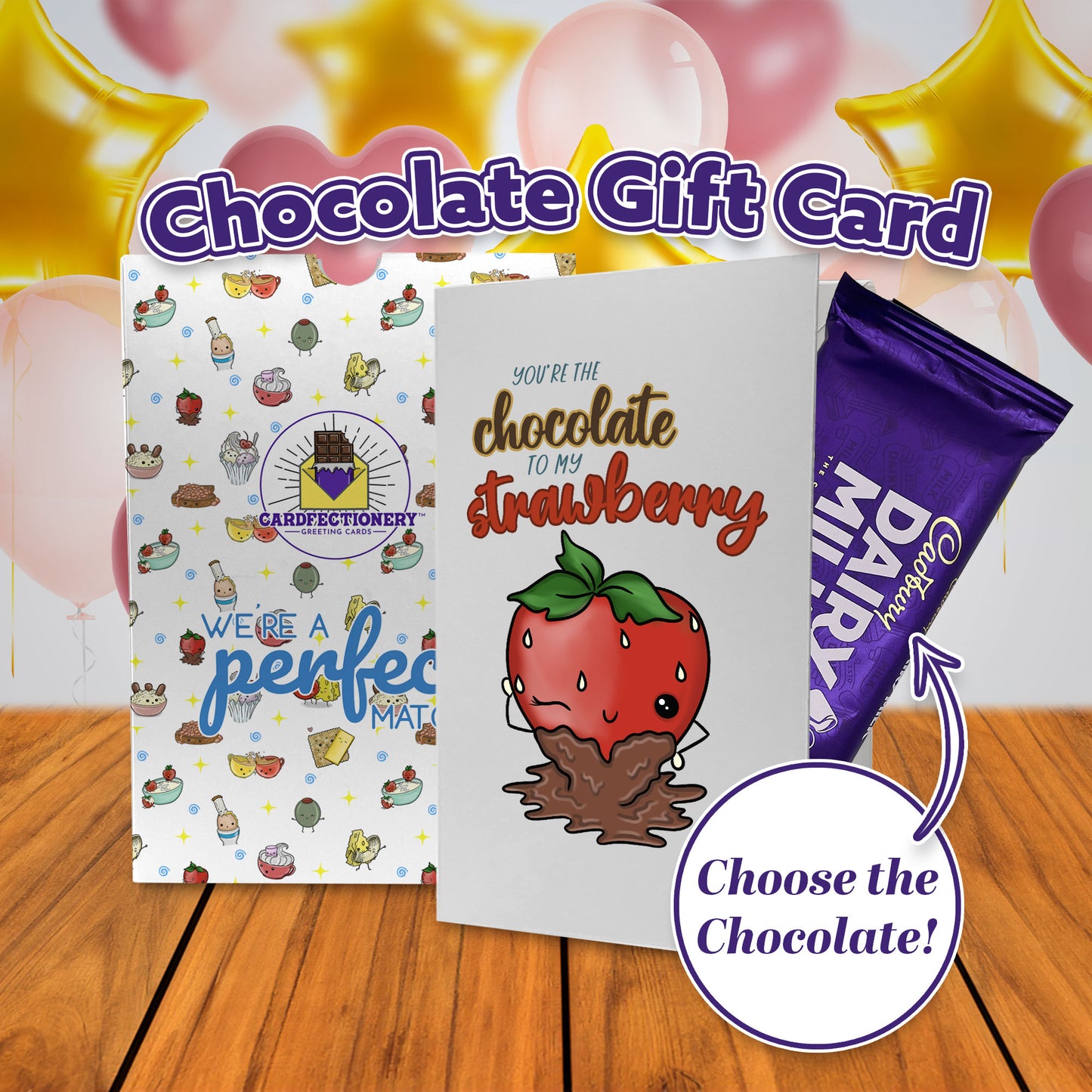 Cardfectionery Chocolate to my Strawberry Greeting Card