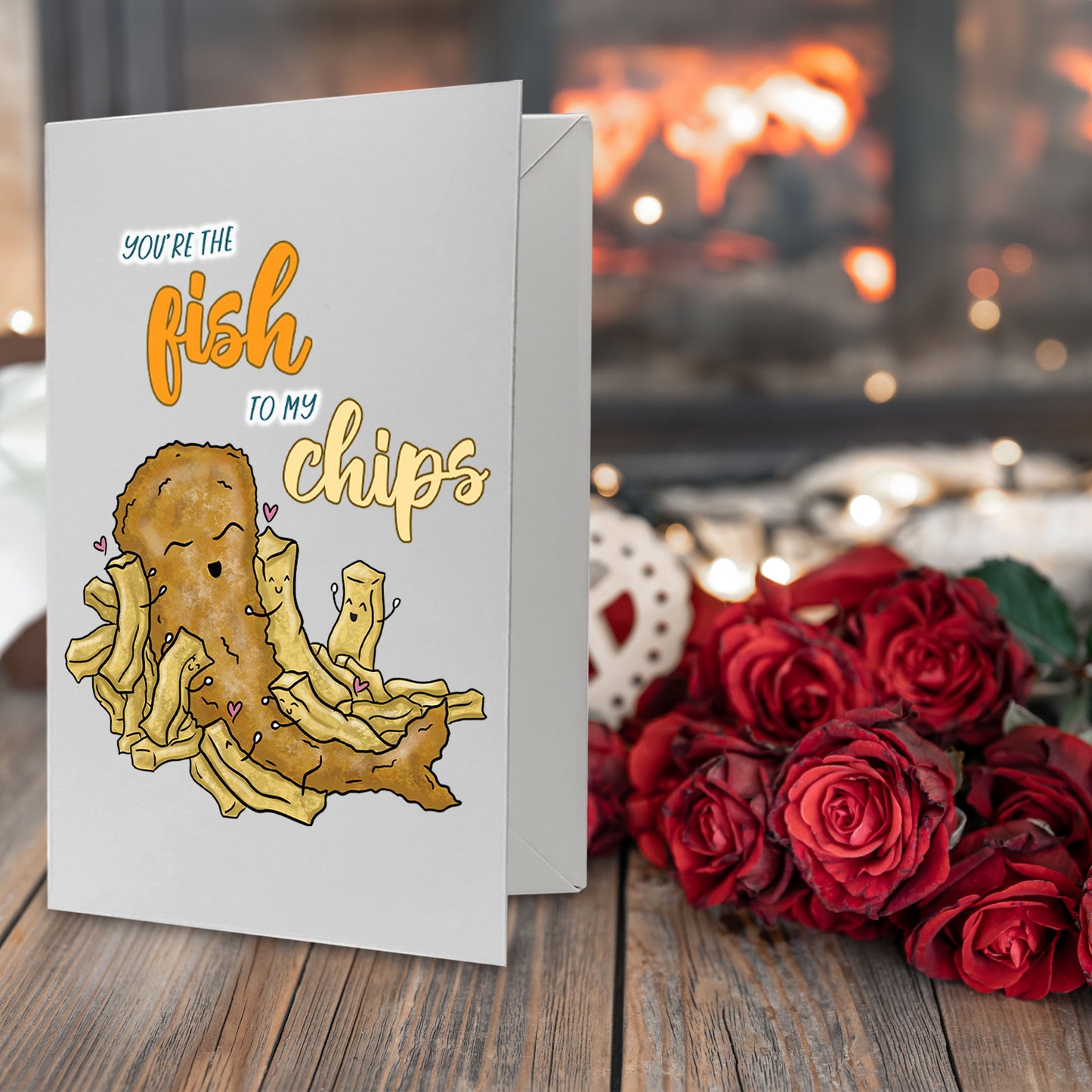 Cardfectionery Fish to my Chips Greeting Card