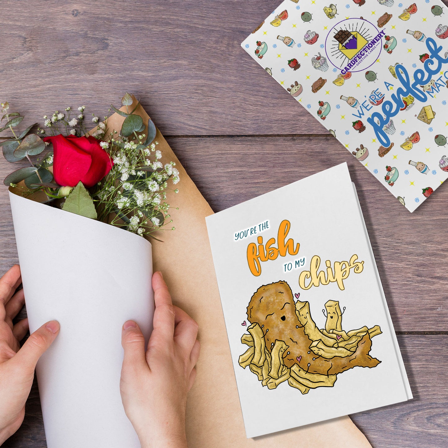 Cardfectionery Fish to my Chips Greeting Card