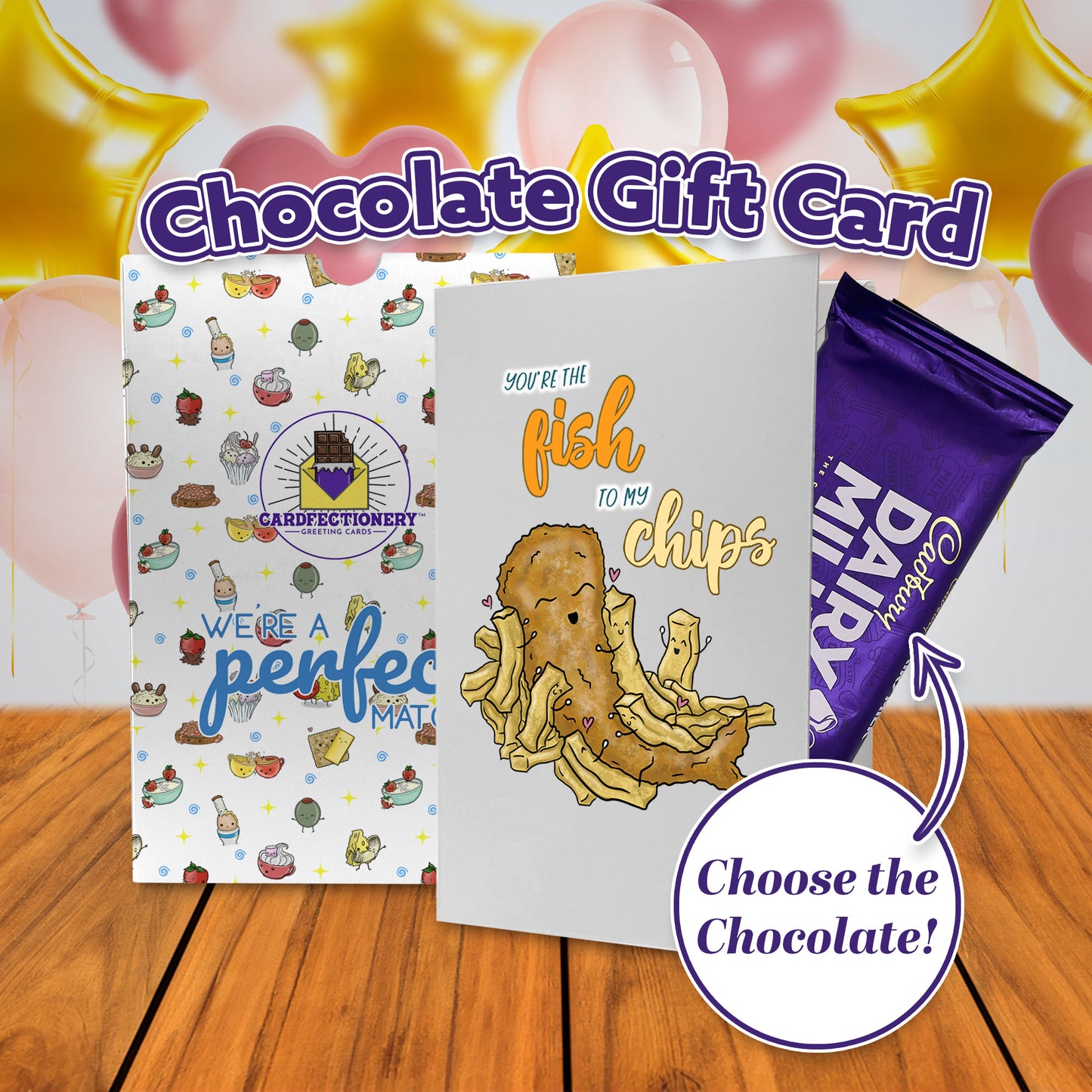 Cardfectionery Fish to my Chips Greeting Card