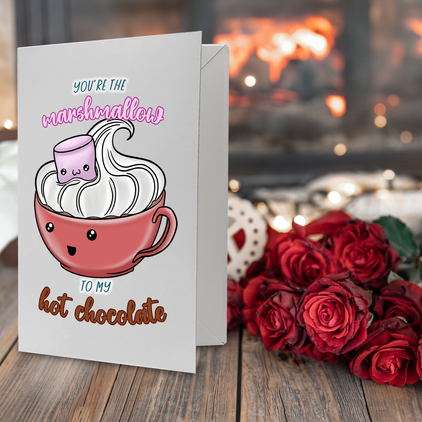 Cardfectionery Marshmallow to my Hot Chocolate Greeting Card