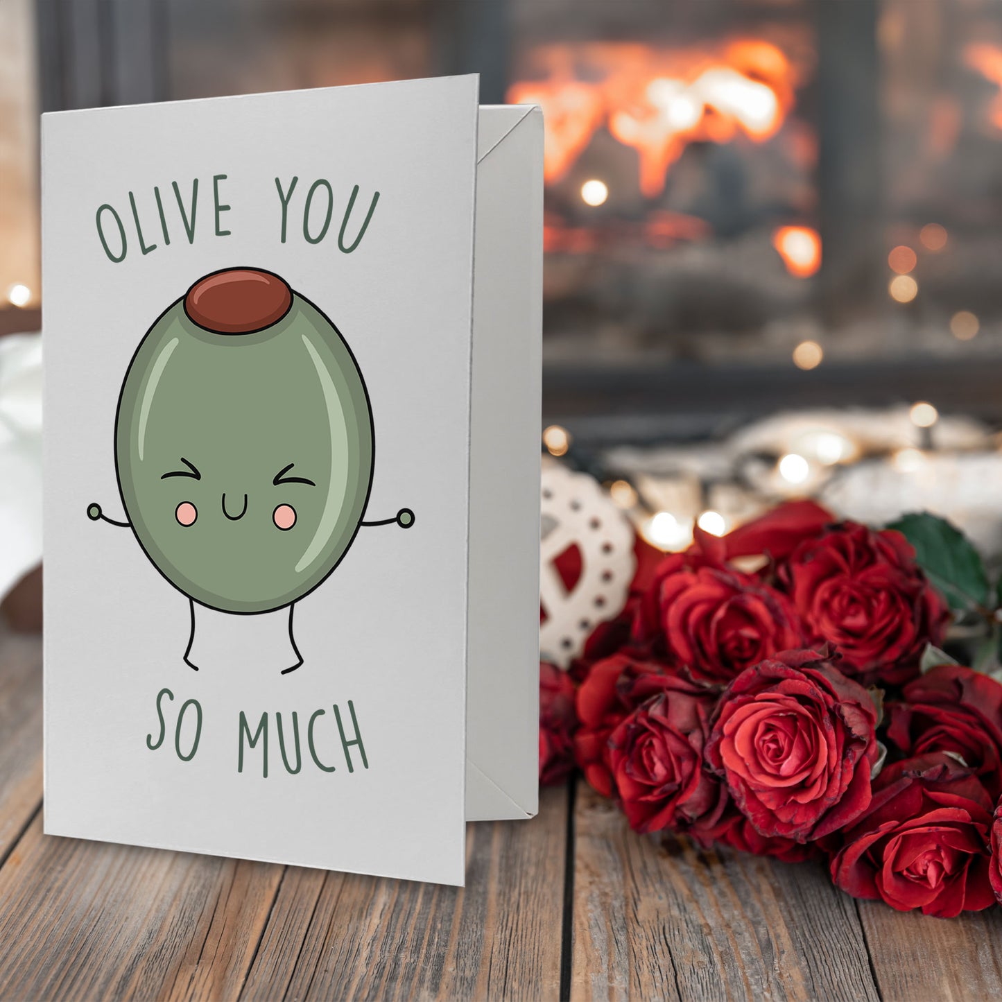 Cardfectionery Olive you so much Greeting Card