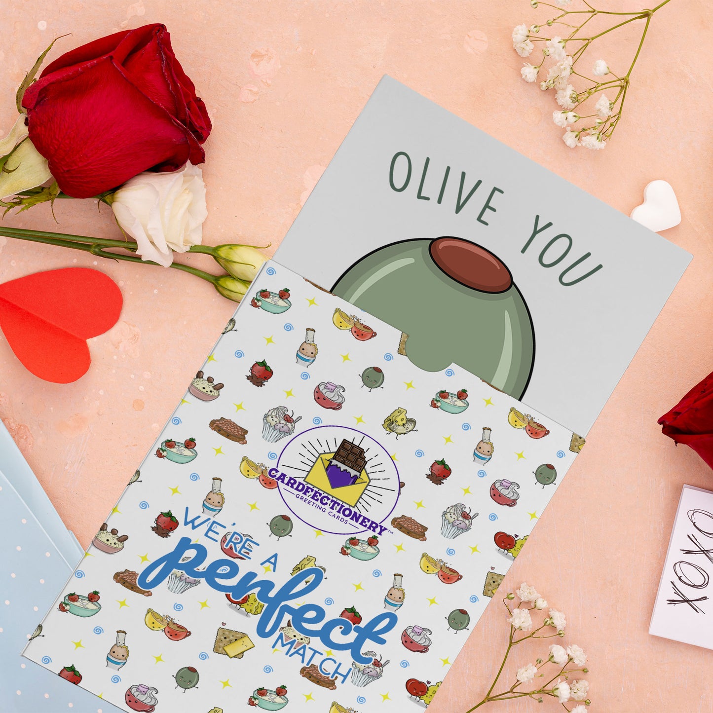 Cardfectionery Olive you so much Greeting Card