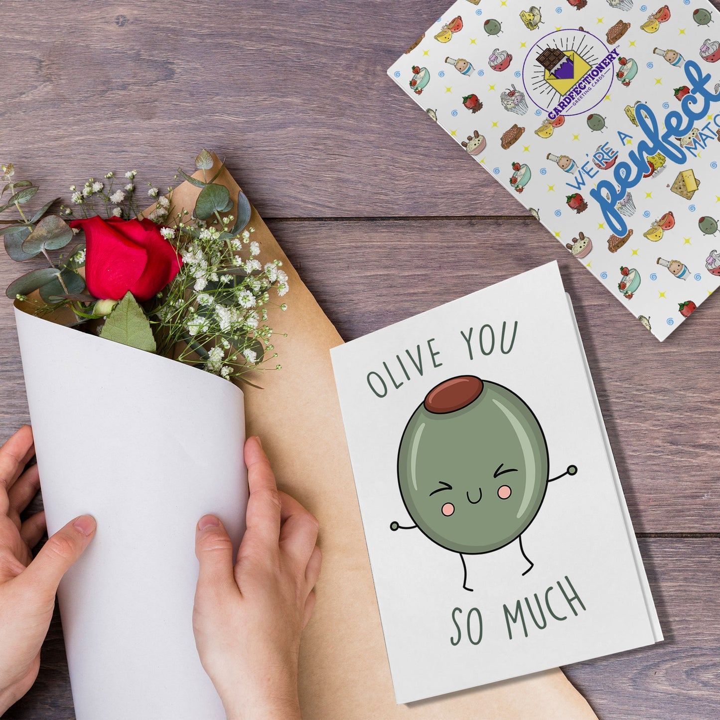 Cardfectionery Olive you so much Greeting Card