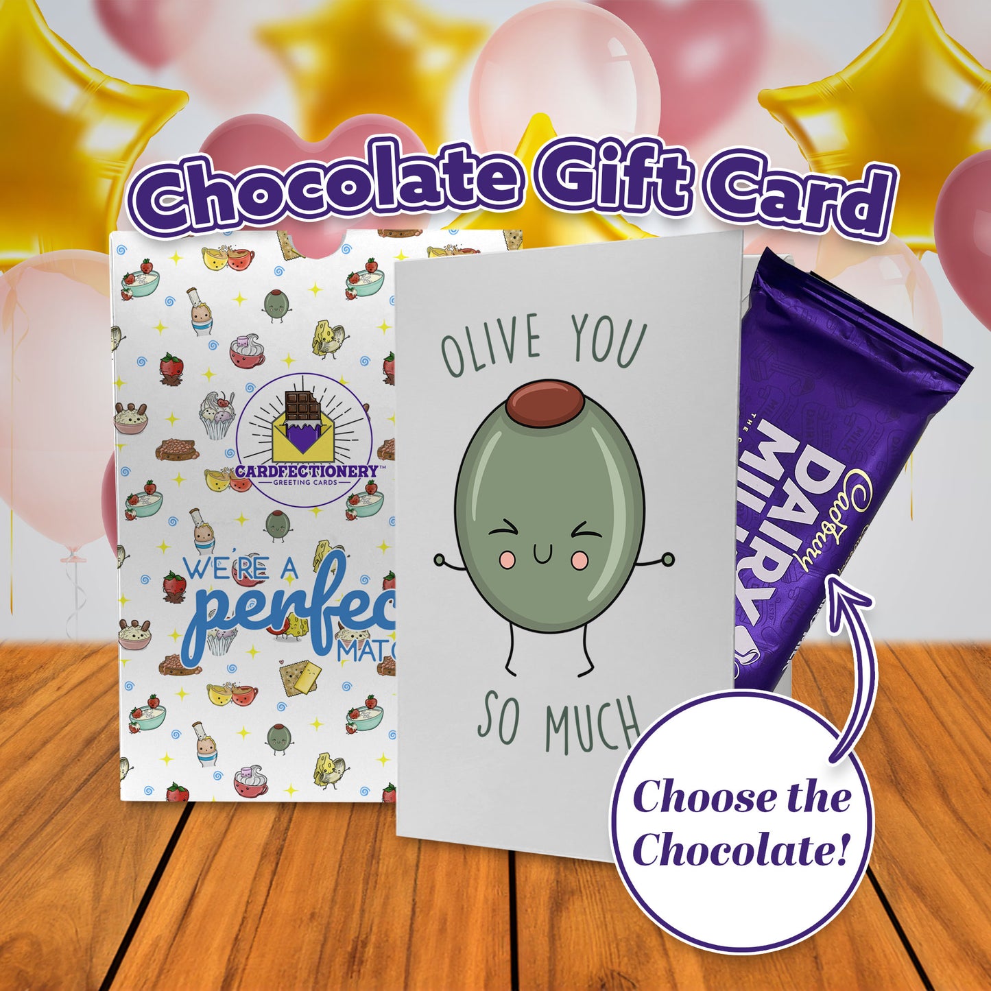 Cardfectionery Olive you so much Greeting Card