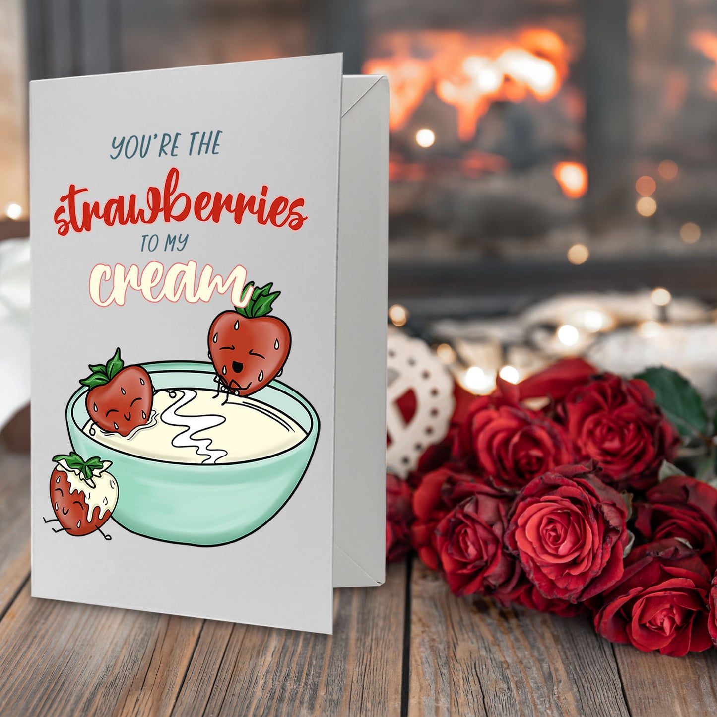 Cardfectionery Strawberry to my Cream Greeting Card