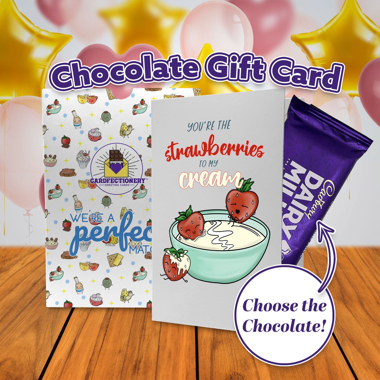 Cardfectionery Strawberry to my Cream Greeting Card