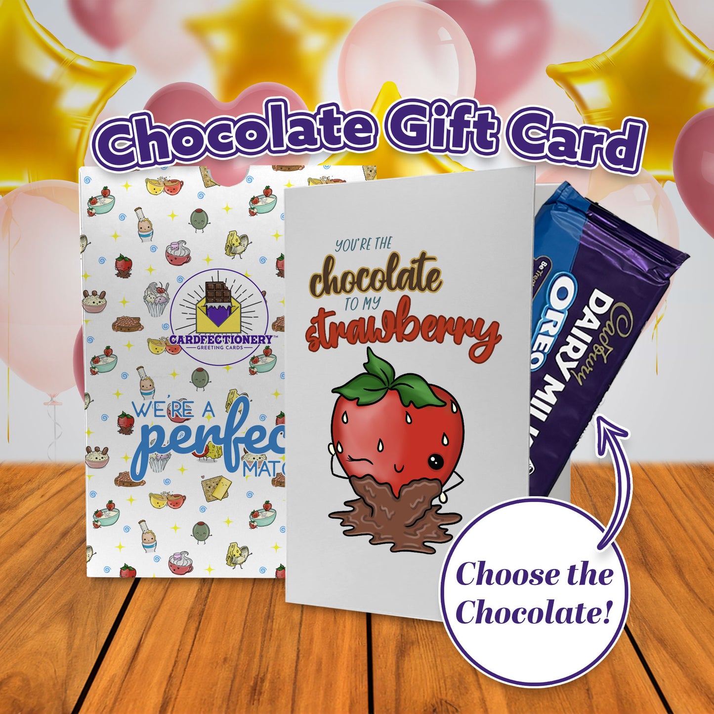 Cardfectionery Chocolate to my Strawberry Greeting Card