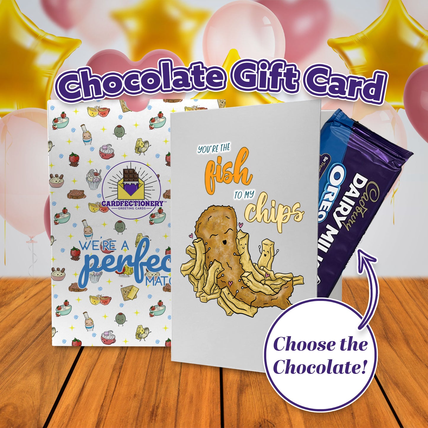 Cardfectionery Fish to my Chips Greeting Card