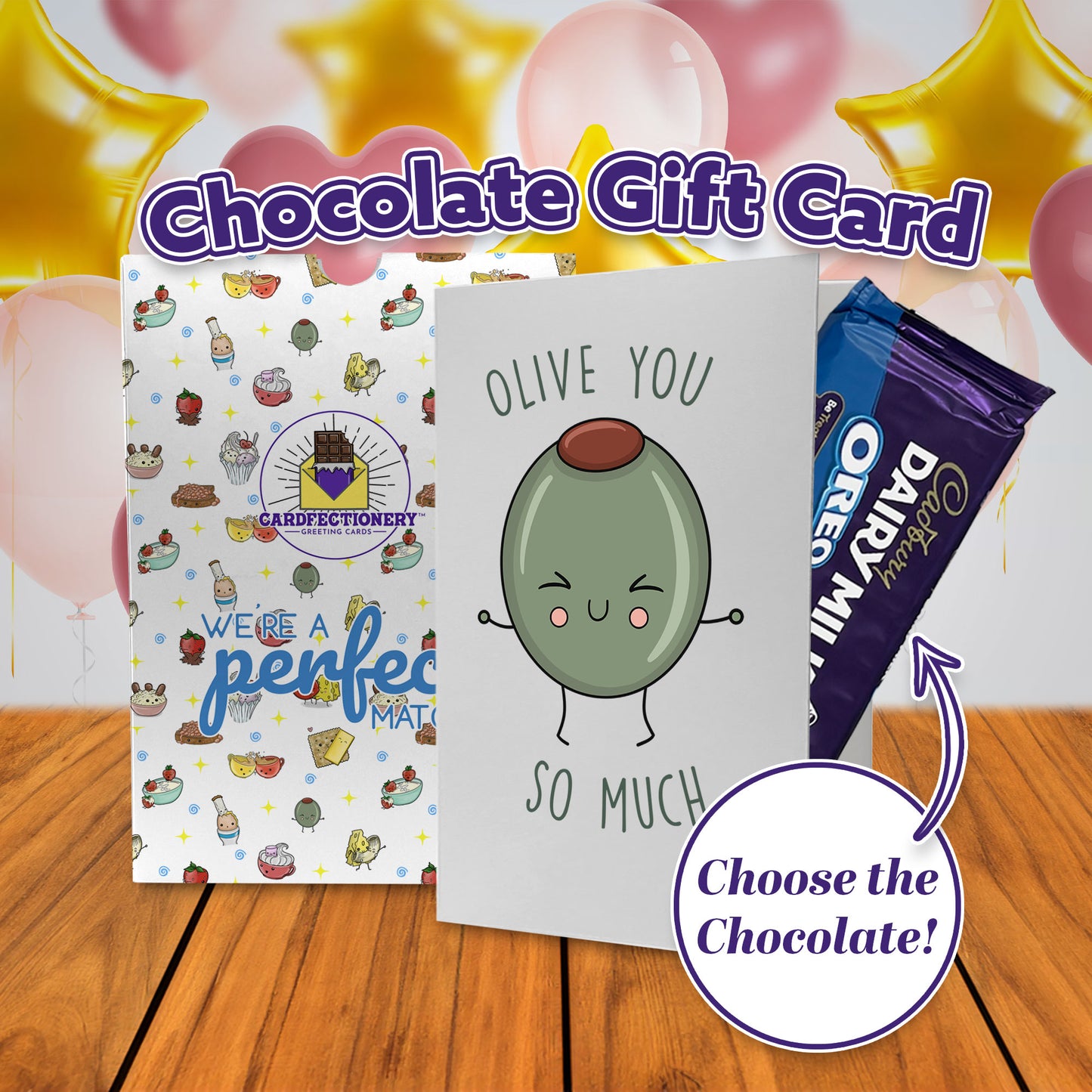 Cardfectionery Olive you so much Greeting Card