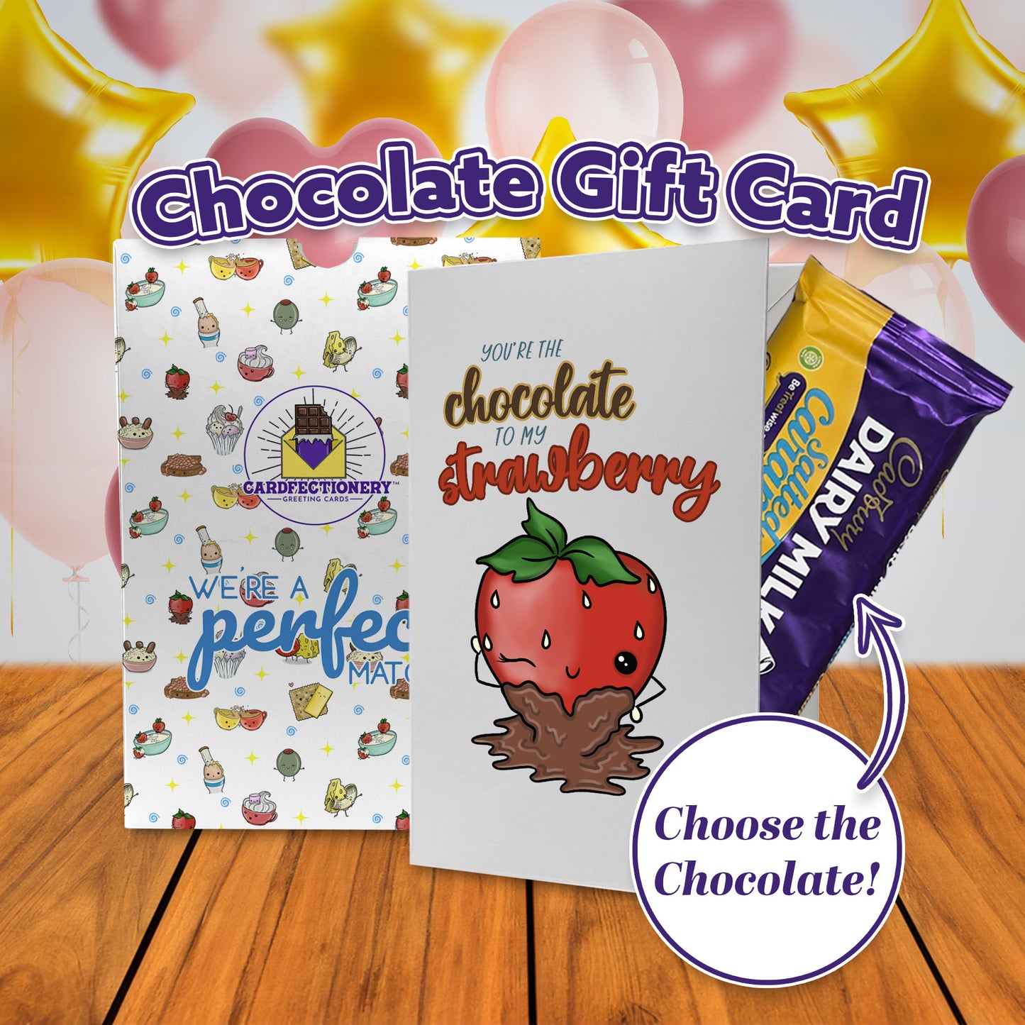 Cardfectionery Chocolate to my Strawberry Greeting Card