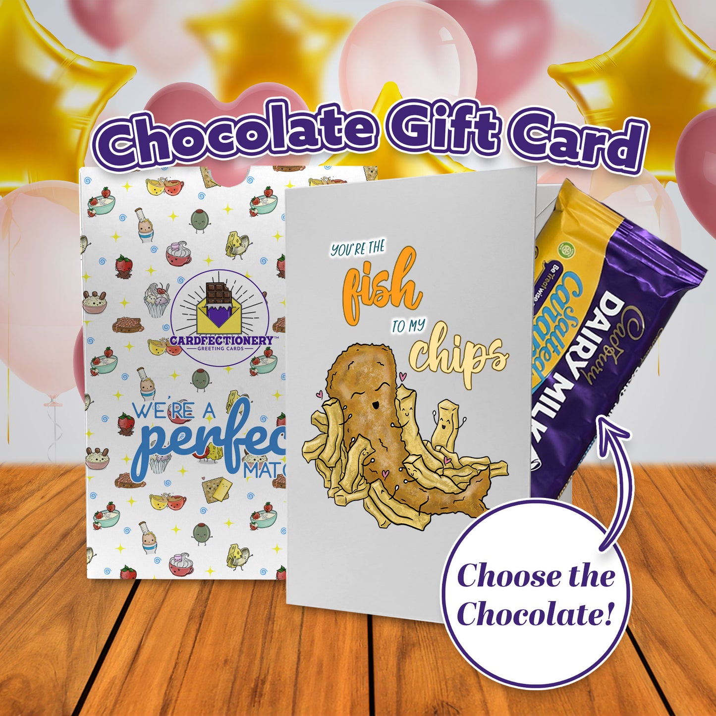 Cardfectionery Fish to my Chips Greeting Card