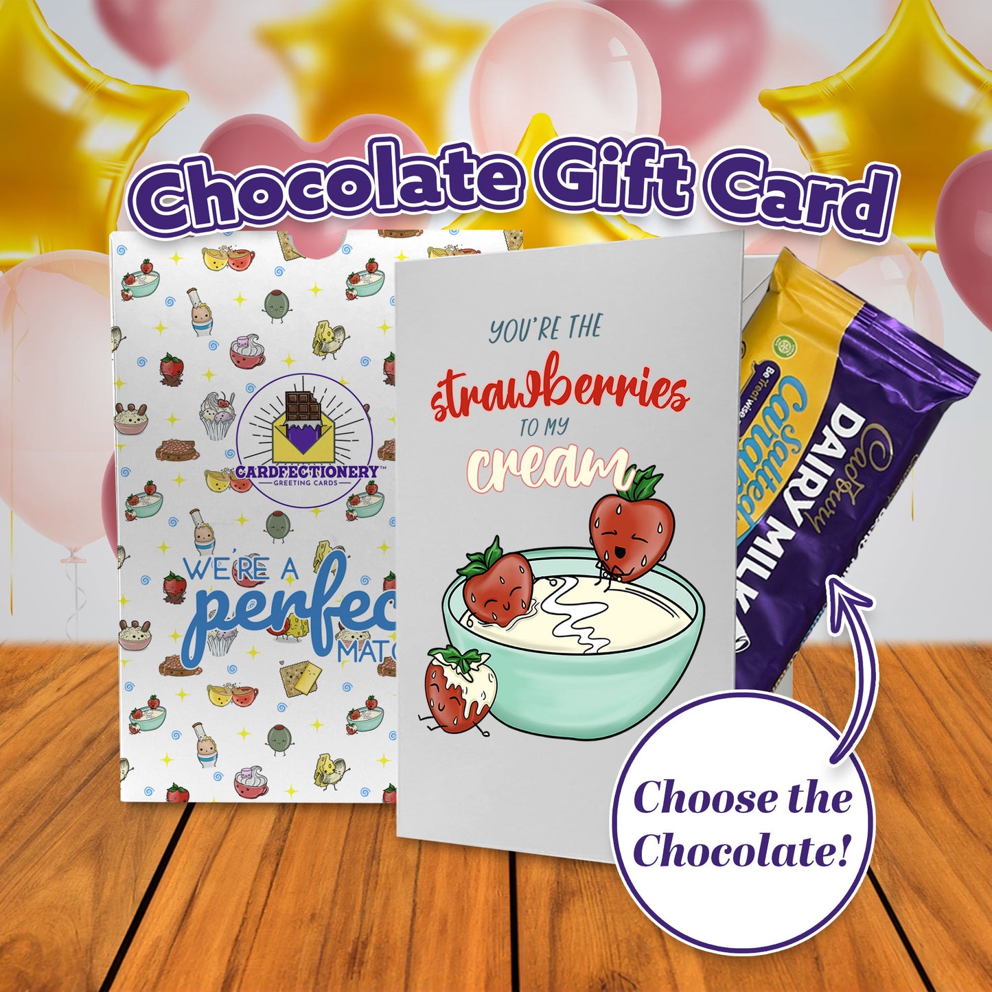 Cardfectionery Strawberry to my Cream Greeting Card